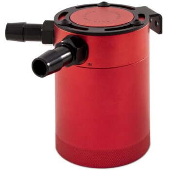 Oil catch can compact baffled mishimoto 2-port / red