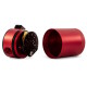 Oil catch can compact baffled mishimoto 2-port / red | Mishimoto
