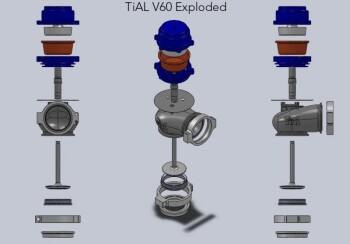 Wastegate TiAL V60, rot, 0,67bar