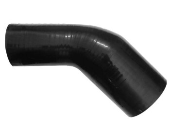 Silicone Reducer Elbow 45°, 89 - 76mm, Black