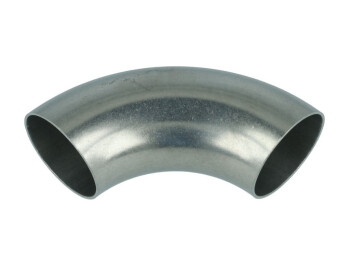 Edelstahl Auspuffbogen 90° 76mm für Hosenrohre