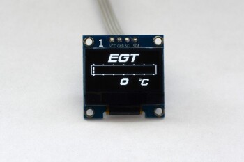 OLED Abgastemperaturanzeige inkl. Sensor (Celcius) | Zada...