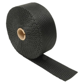 Heat wrap - black (up to 1400 Grad °C) - 15m length / 50mm width