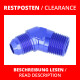 Clearance - 08 AN 45 Degree Male Adapter to -08 AN (1/2") NPT Male - Blue | RHP