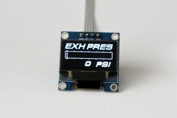 OLED digital single exhaust pressure gauge (psi)