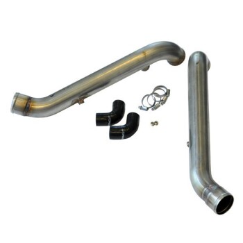 034Motorsport Bipipe Set, Stainless Steel with WMI Bungs, Black, Audi A6 2.7T (1998-2004)