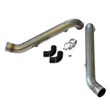 Bipipe Set, Stainless Steel with WMI Bungs, Black, Audi A6 2.7T (1998-2004) | 034Motorsport