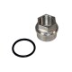 Block Breather Adapter, Billet Aluminum, Threaded 3/4" NPT, Volkswagen Jetta 1.8T (1999-2004) | 034Motorsport