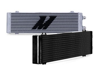 Universal Dual Pass Bar & Plate Oil Cooler, Large, silver