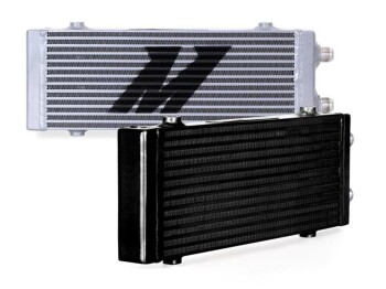 Universal Dual Pass Bar & Plate Oil Cooler, Medium, silver