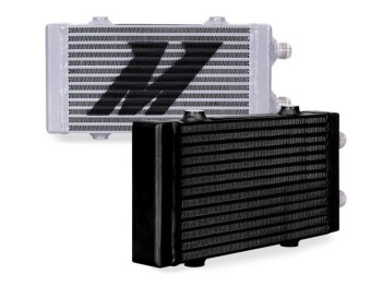 Universal Dual Pass Bar & Plate Oil Cooler, Small, black