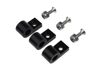 9/16" Polished Aluminum Line Clamps-black - 6pcs/pkg...