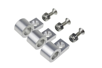 9/16" Polished Aluminum Line Clamps-clear - 6pcs/pkg...