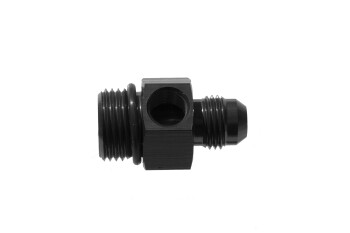 -06 AN male to -08 ORB with 1/8NPT gauge port adapter -...