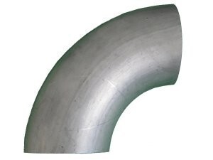 Edelstahl Auspuffbogen 90° 63,5mm für Hosenrohre