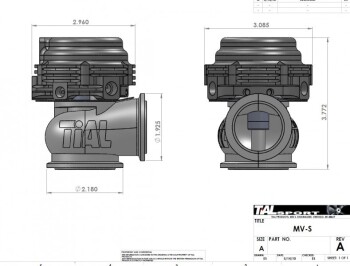 Wastegate TiAL MV-S, rot