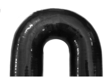 Silikonbogen 180°, 60mm, schwarz