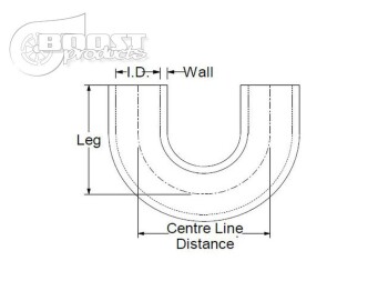 Silicone Elbow 180°, 65mm, Black