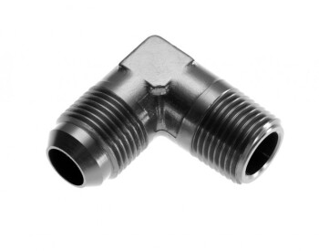 -08 90° male adapter to -12 (3/4") NPT male - black | RHP