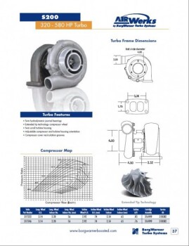 BorgWarner AirWerks S200 Turbo 0.85 A/R - 56mm 80/74 - 317222