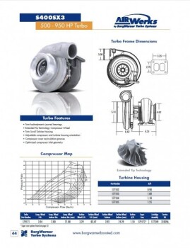 BorgWarner AirWerks S400SX Turbo 1.10 A/R - 71mm 100/83 - 179171