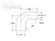 Silicone Reducer Elbow 90°, 70 - 63mm, Black