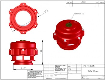 TiAL Q Blow Off Valve red - stainless flange