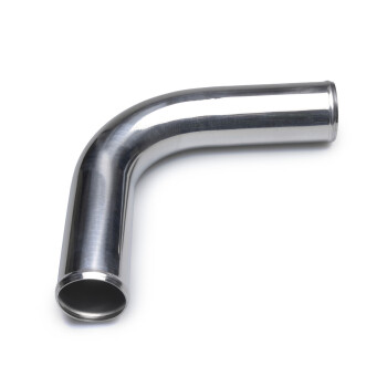Alubogen 90° mit 54mm Durchmesser,gezogen, poliert