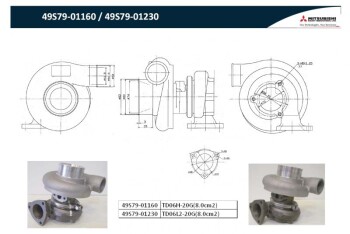 MHI Mitsubishi Performance Turbolader TD06 20G mit 3-Loch...