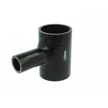 Silikon T-Stück 54mm / 25mm / schwarz