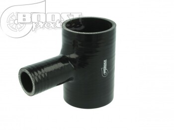 Silicone T-Piece Adapter 63,5mm / 25mm / Black