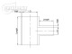 Silicone T-Piece Adapter 70mm / 25mm / Black