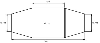 HJS Universal Tuning Catalyst 90 95 0082, up to 280PS, up...