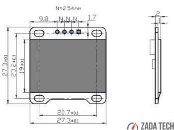 OLED 0.96 Zoll digitale Innentemperaturanzeige (Celsius)