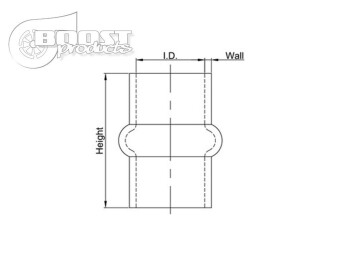Silikon Wulstverbinder 1fach, 89mm, schwarz
