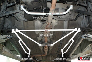 2x 3-Point Side Floor Bars Honda Accord 90-93 | SD6-1334