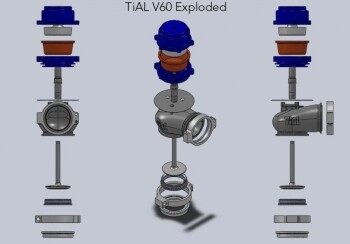 Wastegate TiAL V60, blau, 0,23bar
