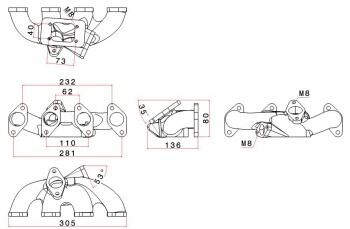 SPA Turbo Manifold Opel C10NZ / C14NZ / C16NZ / Cast iron...