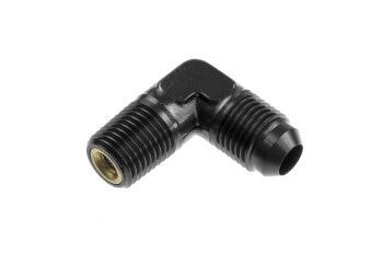 -04 AN male to 1/4 NPT with nitrous screen, 90 deg -...