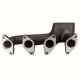 Turbo manifold for Opel C20NE longitudinal engines with T3 flange without wastegate connection