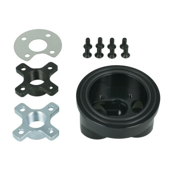 Oil filter adapter for relocation kit